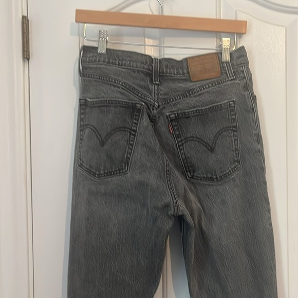 Levis Premium | Ribcage Flare Jean Gray Washed Black Size 29/8 70s High Rise - Picture 7 of 16